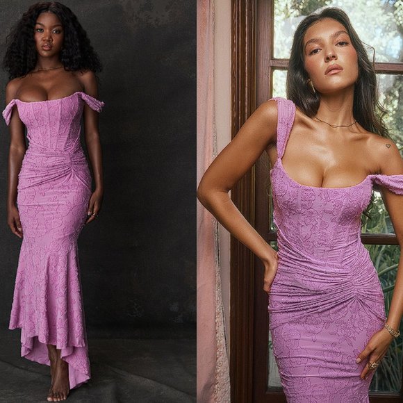 House of CB Dresses & Skirts - HOUSE OF CB 'Cesca' Rose Pink Floral Maxi Dress NWOT